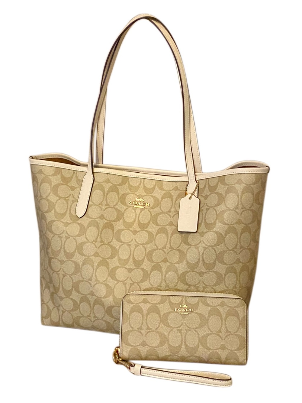 Coach City Tote Signature Canvas Bag Set